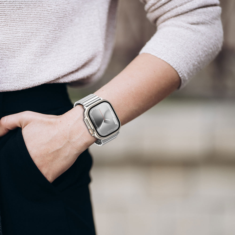 Amazingthing Titan Steel Apple Watch 46mm Metal Kordon - 5 Amazingthing Titan Steel Apple Watch 46mm Metal Kordon - 5